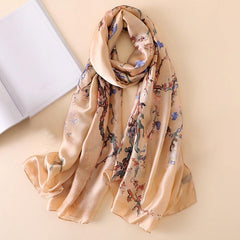 Satin Plum Long Scarf Lightweight Wraps For Women
