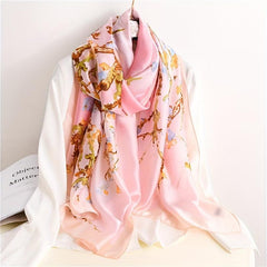 Satin Plum Long Scarf Lightweight Wraps For Women