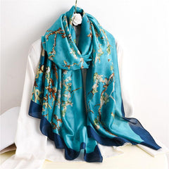 Satin Plum Long Scarf Lightweight Wraps For Women