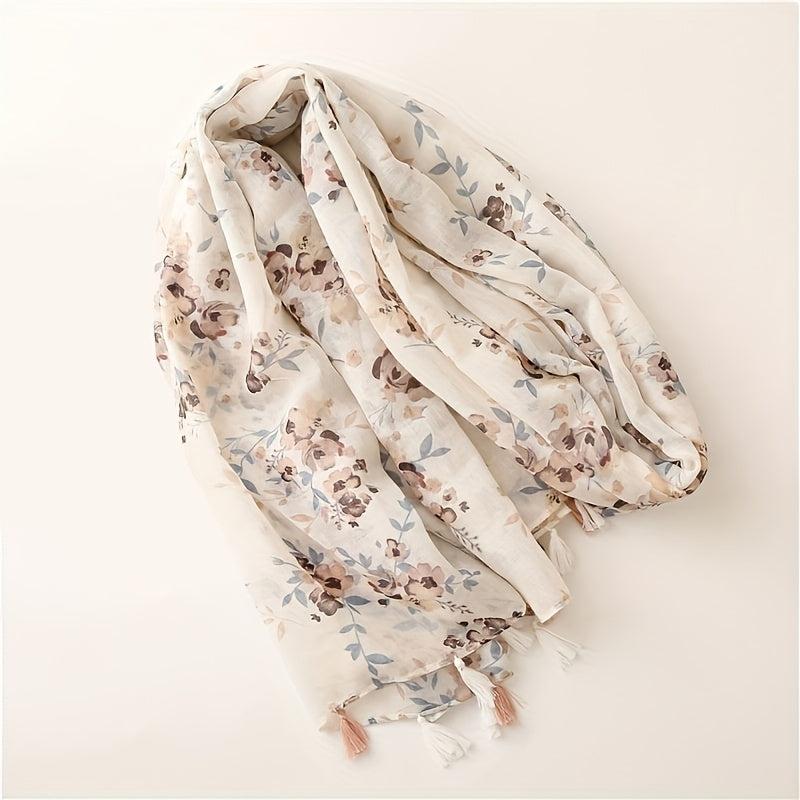 Floral Tassel Shawl Scarf Print Soft Headband Hijab