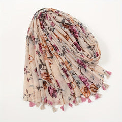 Floral Tassel Shawl Scarf Print Soft Headband Hijab