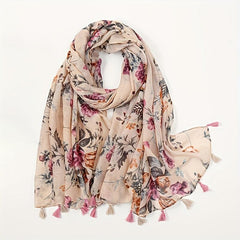 Floral Tassel Shawl Scarf Print Soft Headband Hijab