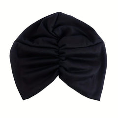 Knotted Pleated Head Wrap Solid Beanies Turban Women's Elastic Chemo Hat