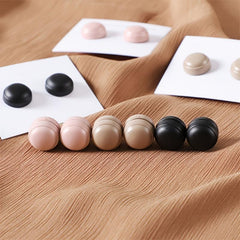 2pcs Scarf Frosted Solid Magnet Fixed Buckle Women Shawl Wrap Accessories