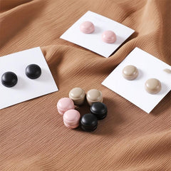 2pcs Scarf Frosted Solid Magnet Fixed Buckle Women Shawl Wrap Accessories