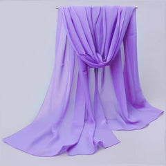 Solid Chiffon Scarf Casual Sunscreen Shawl Outdoor Travel