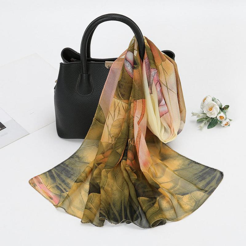 Floral Pattern Scarf Shawl Sunscreen Shawls Lightweight Print Scarfs Women