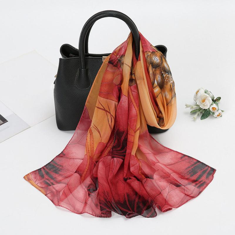 Floral Pattern Scarf Shawl Sunscreen Shawls Lightweight Print Scarfs Women