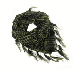 Unisex Tactical Tassel Triangle Scarf Military Shemagh Arab Desert Keffiyeh Wrap
