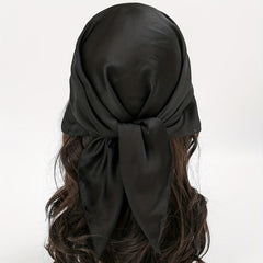 Satin Bandana Square Scarf Necktie Head Wrap Hair Accessory
