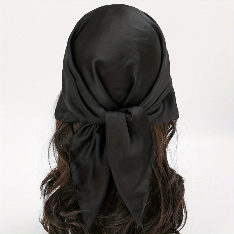 Satin Bandana Square Scarf Necktie Head Wrap Hair Accessory