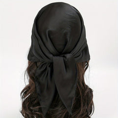 Satin Bandana Square Scarf Necktie Head Wrap Hair Accessory