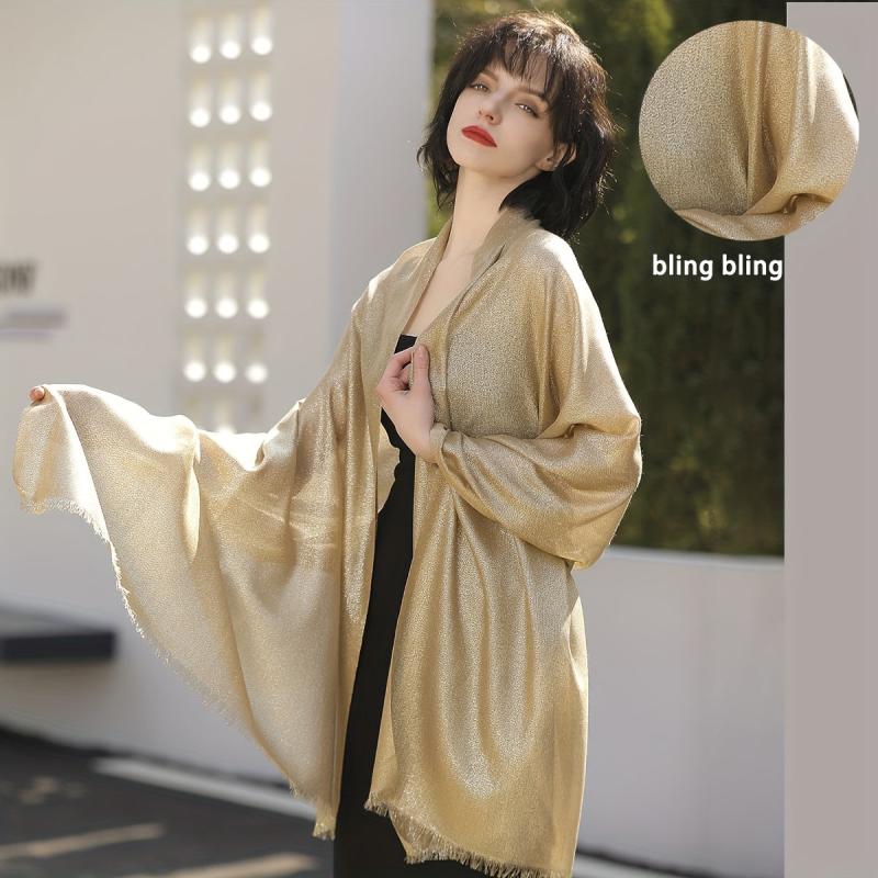 Glitter Tassel Shawl Long Scarf Wrap Women Cape For Party