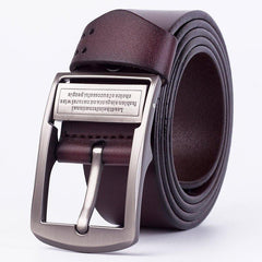 Men's Leather Pin Buckle Leather Belt Male Antique Belt Casual Solid Cowhide Jea