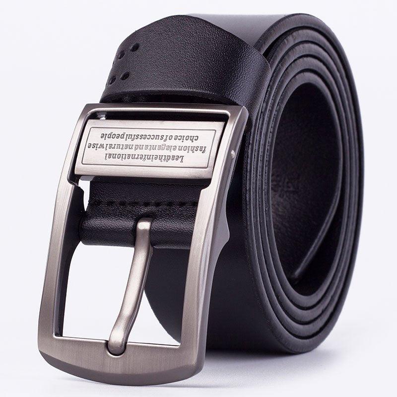 Men's Leather Pin Buckle Leather Belt Male Antique Belt Casual Solid Cowhide Jea