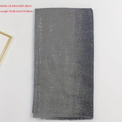 Gradient Frayed Edge Scarf Windproof Head Wrap For Women