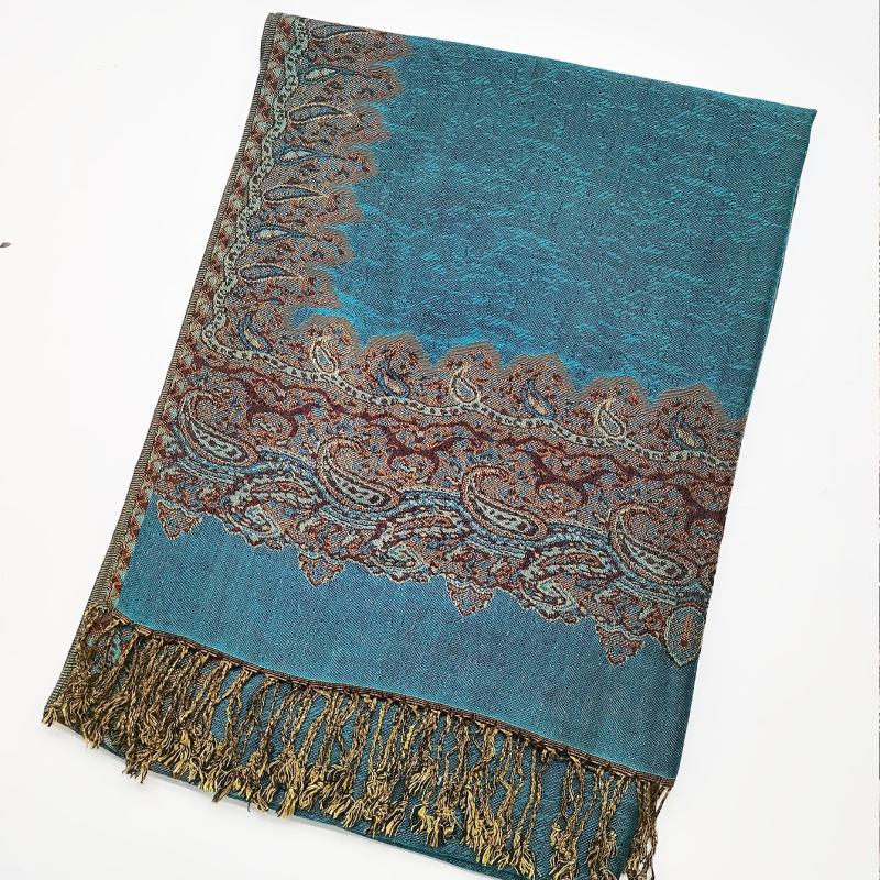 Classic Paisley Jacquard Tassel Scarf Wrap Women's Shawl
