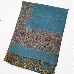 Classic Paisley Jacquard Tassel Scarf Wrap Women's Shawl