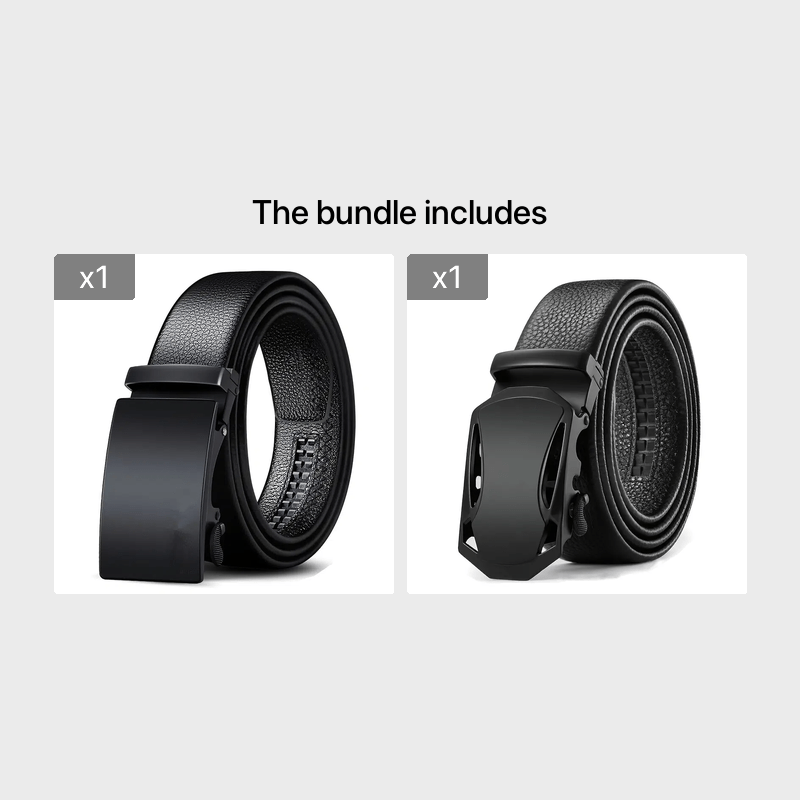 Men's Adjustable Business Belt with Sliding Buckle