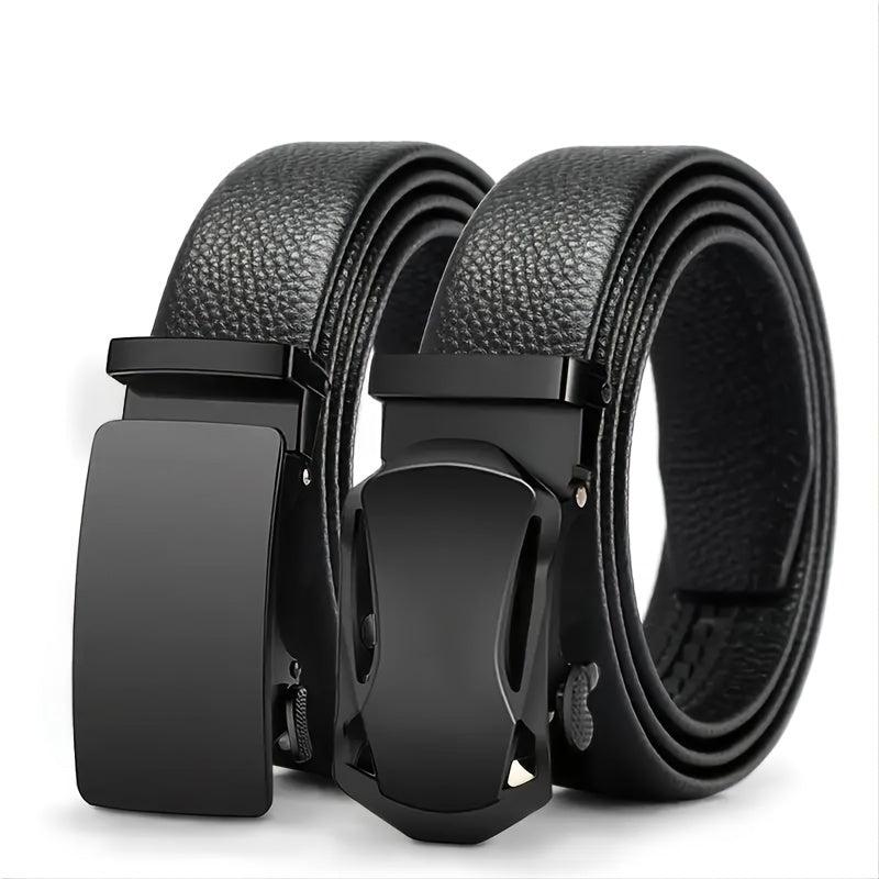 Men's Adjustable Business Belt with Sliding Buckle