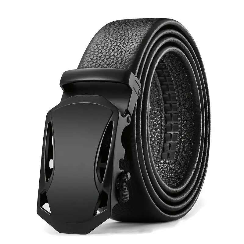 Men's Adjustable Business Belt with Sliding Buckle