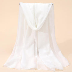 Linen Print Scarf Solid Winter Scarf Women