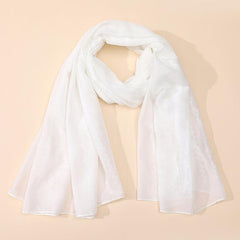 Linen Print Scarf Solid Winter Scarf Women