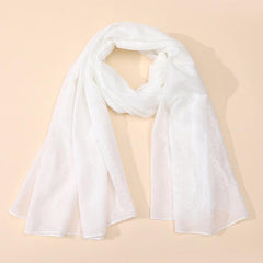 Linen Print Scarf Solid Winter Scarf Women