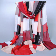 Chiffon Geometric Square Scarf Women's Shawl