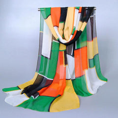 Chiffon Geometric Square Scarf Women's Shawl