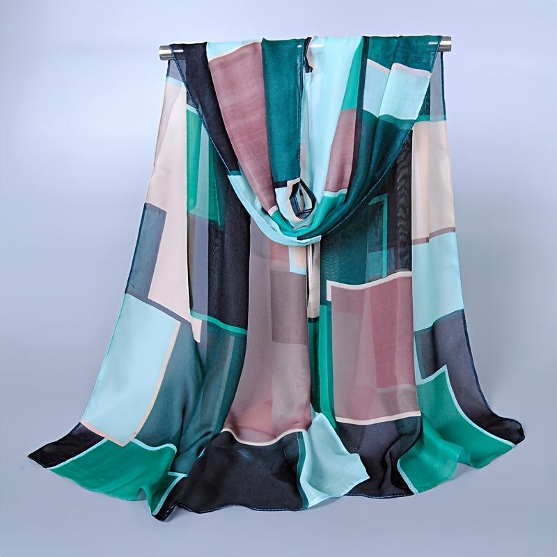 Chiffon Geometric Square Scarf Women's Shawl