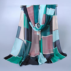 Chiffon Geometric Square Scarf Women's Shawl