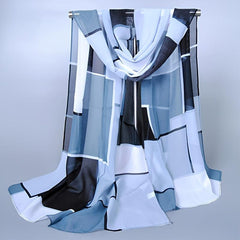 Chiffon Geometric Square Scarf Women's Shawl