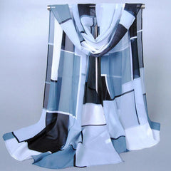 Chiffon Geometric Square Scarf Women's Shawl