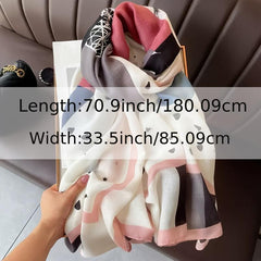 Women Autumn Winter Thin Silk Scarf