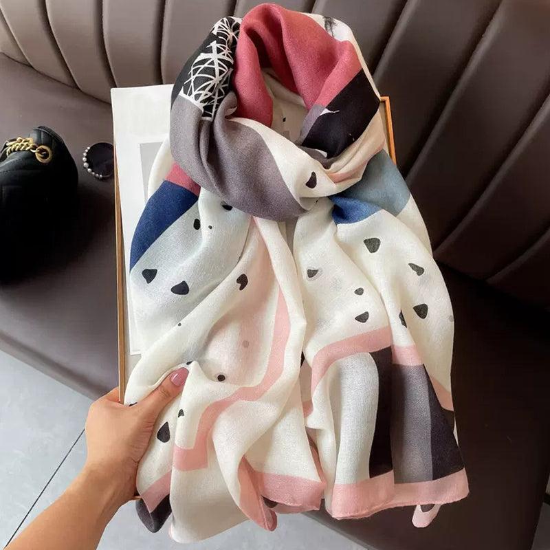 Women Autumn Winter Thin Silk Scarf