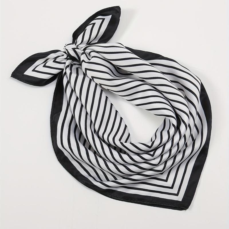 Striped Square Scarf & Casual Neckerchief Bandana