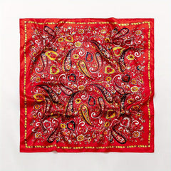Colorful Paisley Print Bandana Silk Scarf Hair Accessories