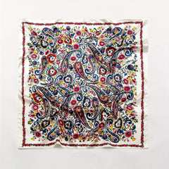 Colorful Paisley Print Bandana Silk Scarf Hair Accessories