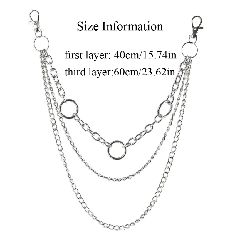 Vintage Metal Chain For Jeans Pants Keychains Men Unisex
