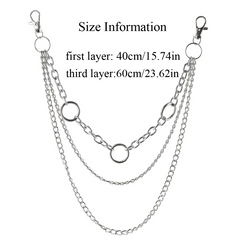 Vintage Metal Chain For Jeans Pants Keychains Men Unisex