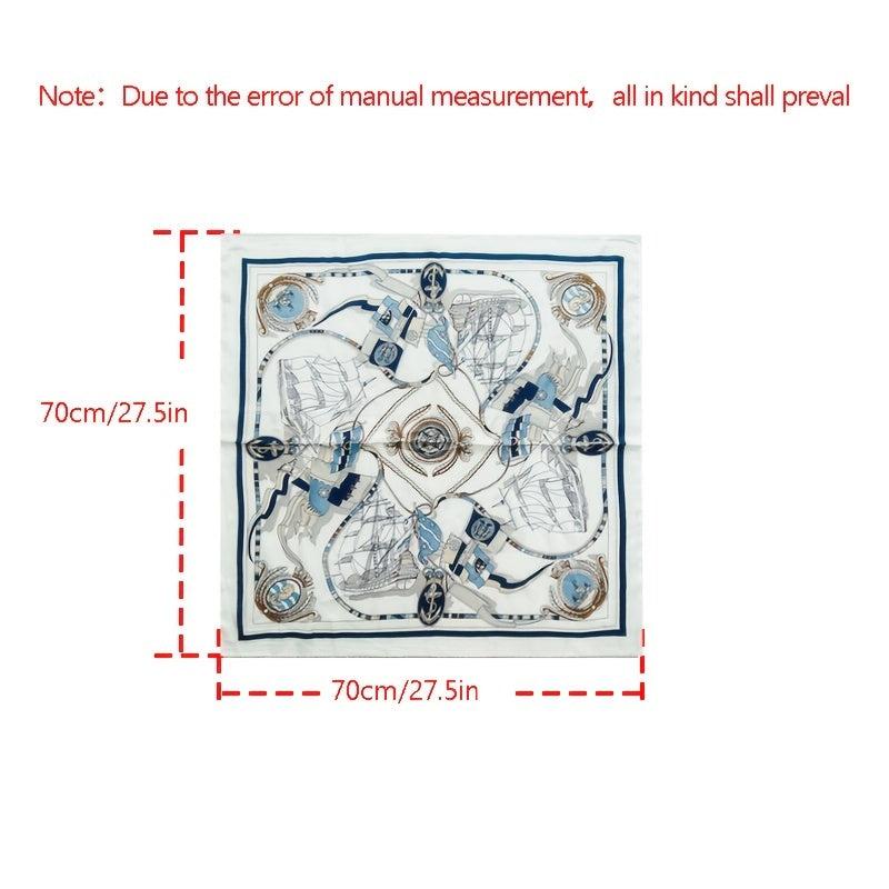 Silk Scarf Womens Printing Scarves Square Satin Headscarf