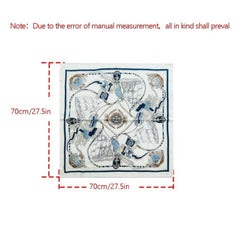 Silk Scarf Womens Printing Scarves Square Satin Headscarf