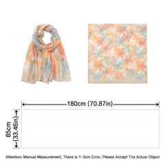 Floral Shawl Warm Yarn Scarf Beach For Women