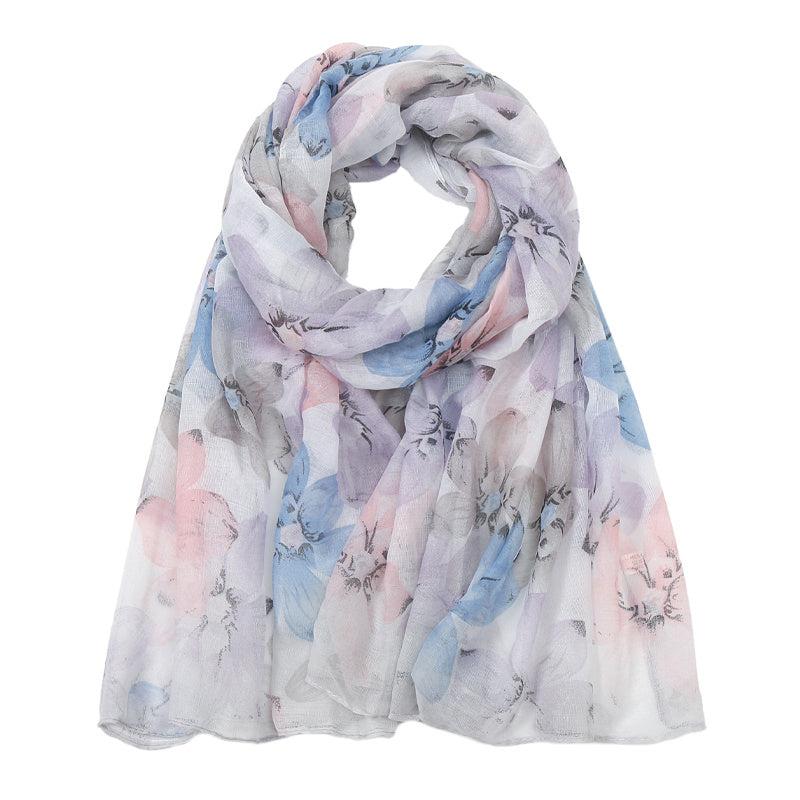 Floral Shawl Warm Yarn Scarf Beach For Women