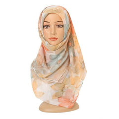 Floral Shawl Warm Yarn Scarf Beach For Women