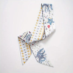 Tarot Double Layer Twill Scarf Silk Ribbon Neckerchief Bag