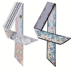 Tarot Double Layer Twill Scarf Silk Ribbon Neckerchief Bag