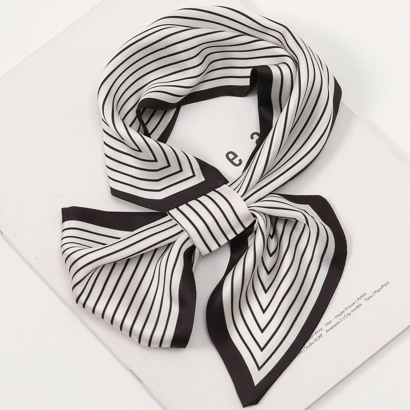 Polka Dots Print Skinny Silk Scarf Women's Neck Scarves