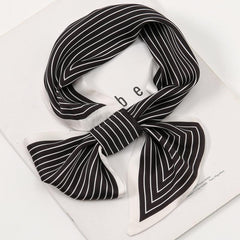 Polka Dots Print Skinny Silk Scarf Women's Neck Scarves